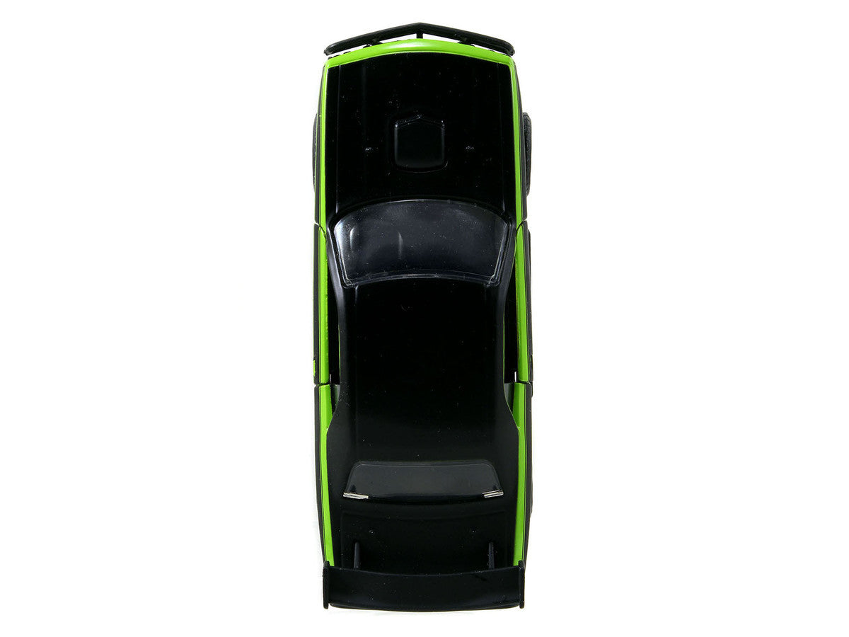 Letty's Dodge Challenger SRT8 Green with Matt Black Top and Hood and Black Stripes "Furious 7" (2015) Movie "Fast & Furious 25th Anniversary" Series 1/32 Diecast Car Model by Jada Jada