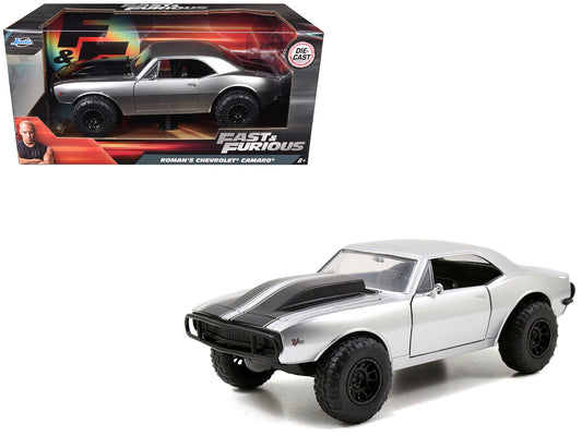 Roman's Chevrolet Camaro Z/28 Silver "Fast & Furious 7" Movie 1/24 Diecast Model Car by Jada