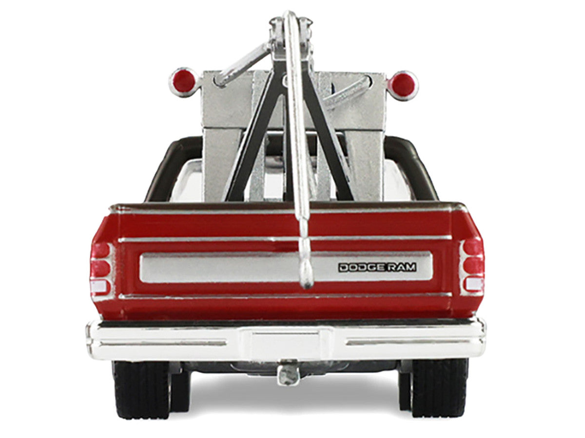 1983 Dodge Ram D-100 Royal SE Tow Truck with Drop-In Tow Hook "Hobby Shop Auto Mechanic" Brown and Red with Work Lights "The Hobby Shop" Series 17 1/64 Diecast Model Car by Greenlight Greenlight