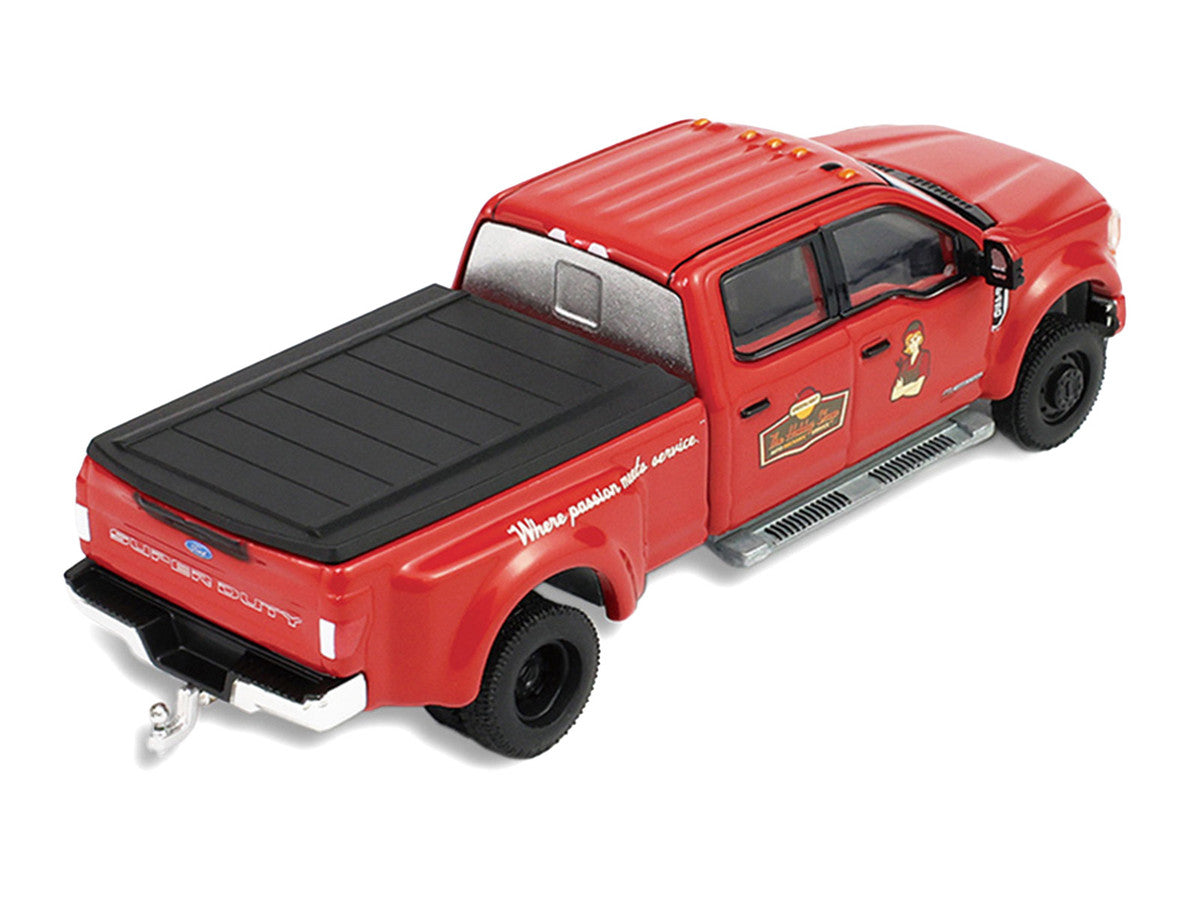 2022 Ford F-450 Dually Pickup Truck "Hobby Shop Auto Mechanic" Red with Mechanic Figure "The Hobby Shop" Series 17 1/64 Diecast Model Car by Greenlight Greenlight