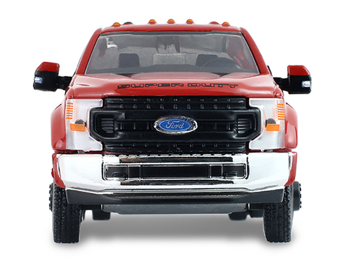2022 Ford F-450 Dually Pickup Truck "Hobby Shop Auto Mechanic" Red with Mechanic Figure "The Hobby Shop" Series 17 1/64 Diecast Model Car by Greenlight Greenlight