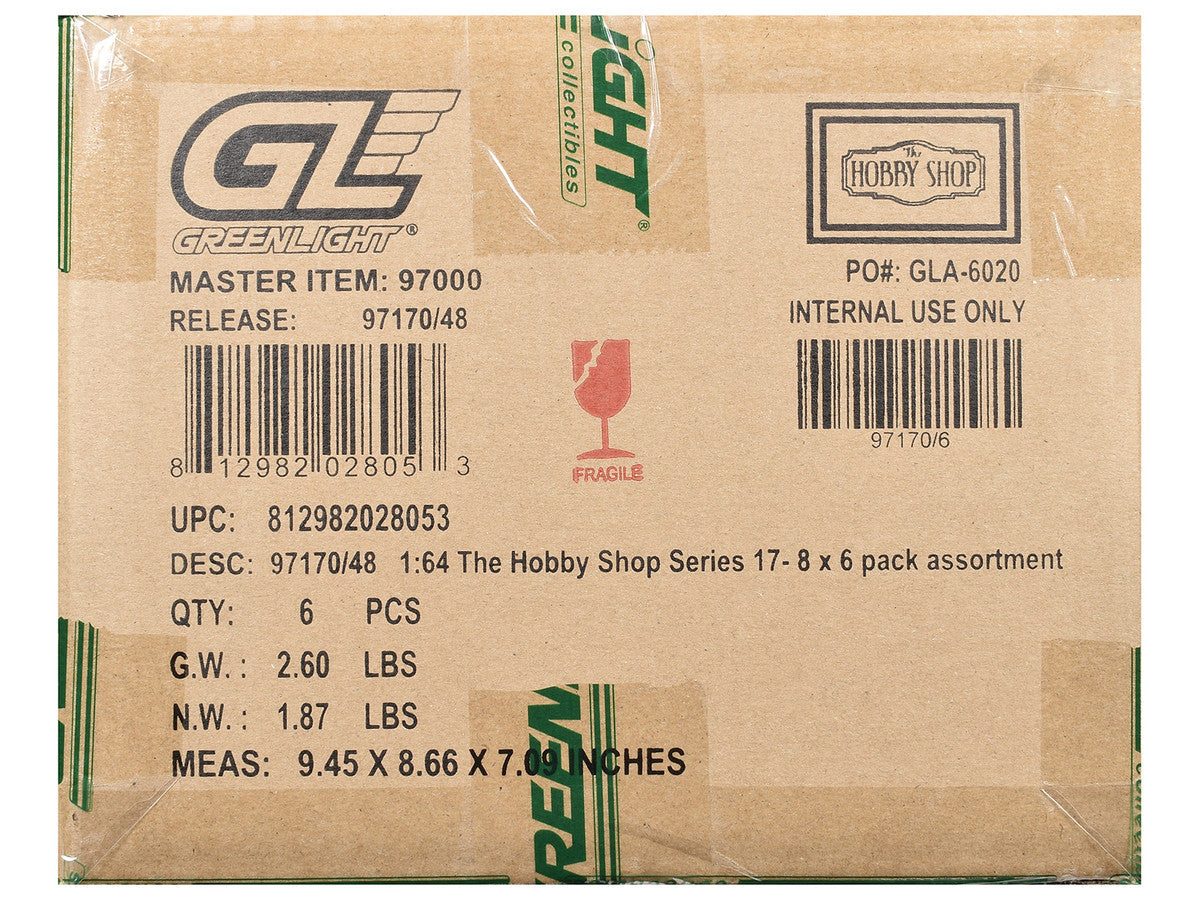 "The Hobby Shop" Series 17 Set of 6 pieces 1/64 Diecast Model Cars by Greenlight Greenlight