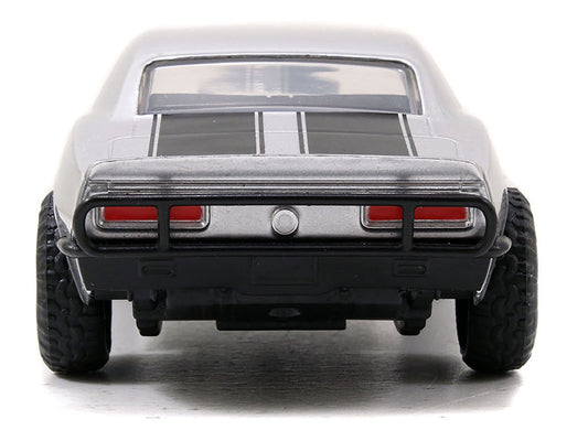 Roman's Chevrolet Camaro Z/28 Silver with Black Stripes "Fast & Furious 7" (2015) Movie 1/32 Diecast Model Car by Jada Jada