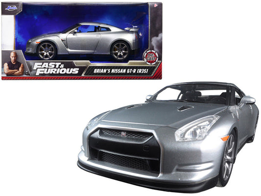 Brian's Nissan GT-R (R35) Silver "Fast & Furious" Movie 1/24 Diecast Model Car by Jada Jada
