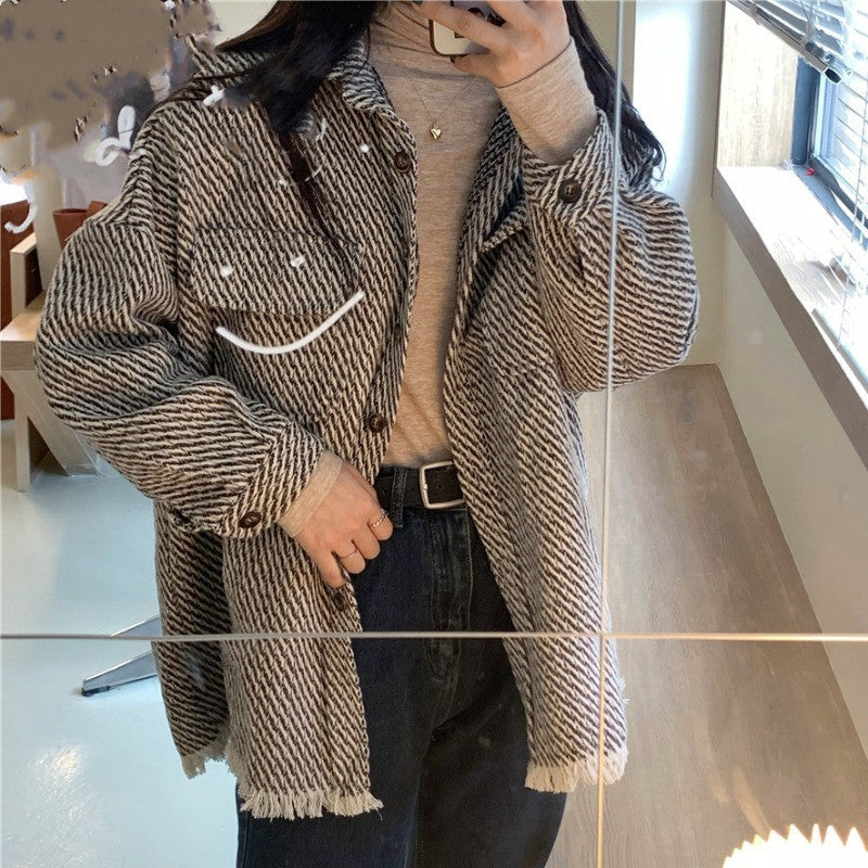 Medium to long shirt jackets LadyShow.Store