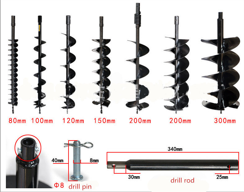 Earth hole digger,Ground drill,Aluminium alloy drill,Garden tool