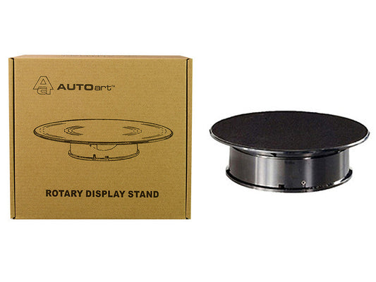 Rotary Display Turntable Stand Small 8 Inches with Black Top for 1/64, 1/43, 1/32, 1/24 Scale Models by Autoart Autoart