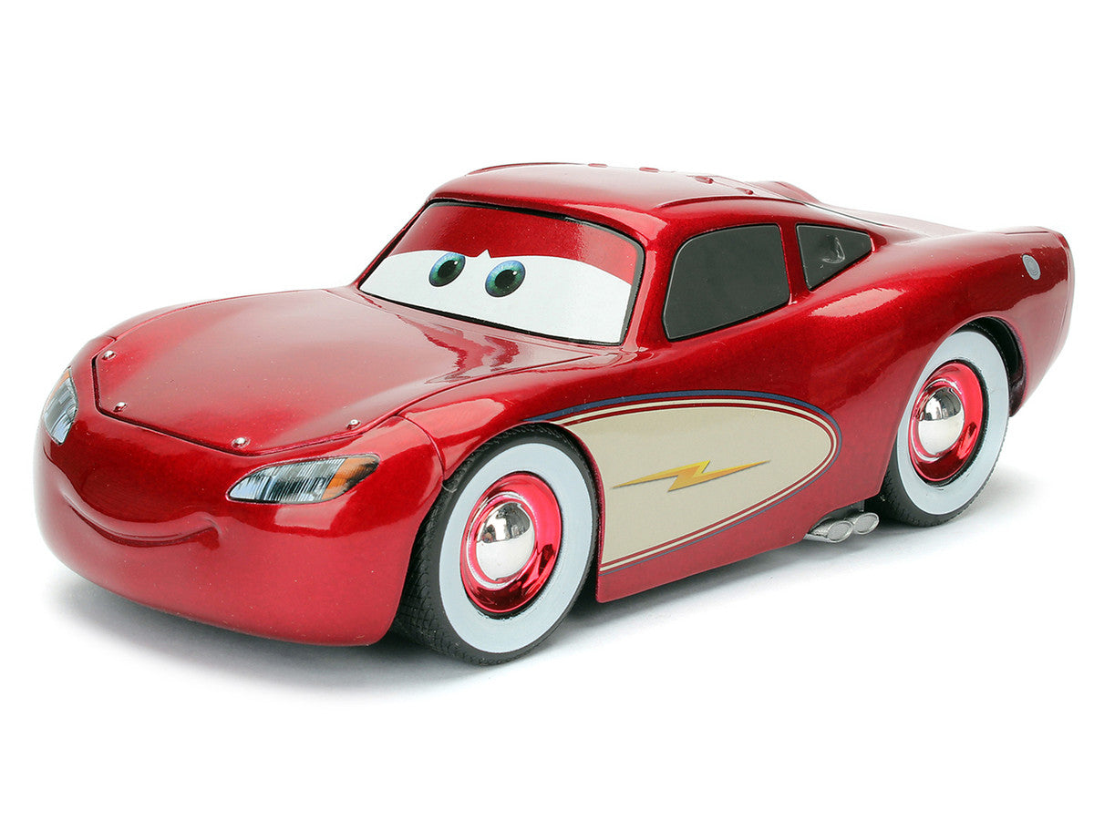 Cruising Lightning McQueen Red Metallic with Extra Wheels Disney & Pixar "Cars" Movie "Hollywood Rides" Series Diecast Model Car by Jada Jada