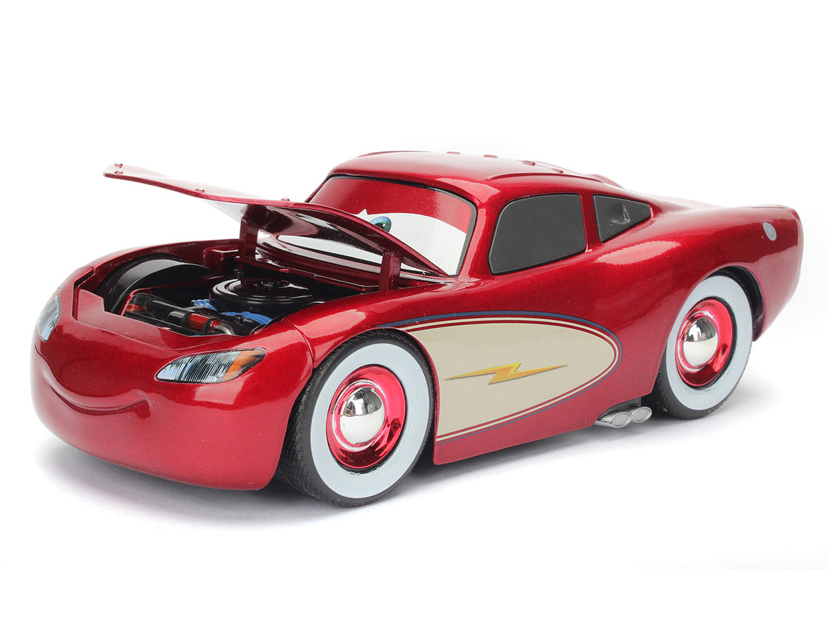 Cruising Lightning McQueen Red Metallic with Extra Wheels Disney & Pixar "Cars" Movie "Hollywood Rides" Series Diecast Model Car by Jada Jada