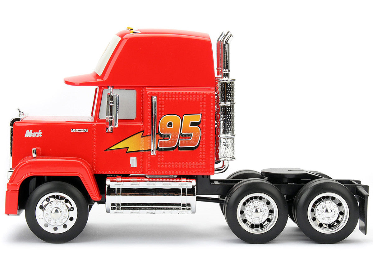 Mack Truck #95 Red "Cars" (2006) Movie "Hollywood Rides" Series Diecast Model Car by Jada-3