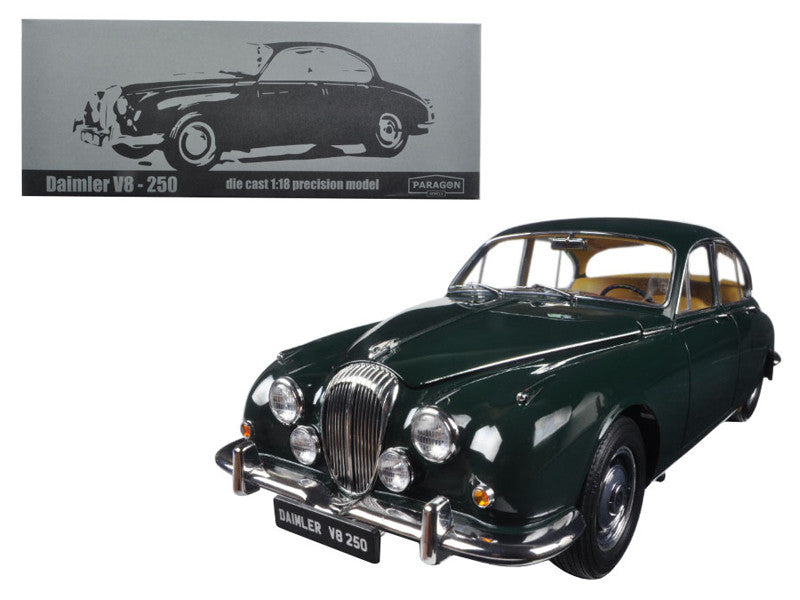 1967 Daimler V8-250 British Racing Green Left Hand Drive 1/18 Diecast Model Car by Paragon Paragon