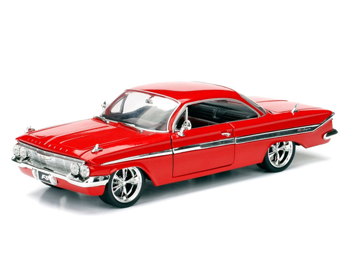 Dom's Chevrolet Impala Red "Fast & Furious F8: The Fate of the Furious" (2017) Movie "25 Years of Fast & Furious" Series 1/24 Diecast Model Car by Jada Jada