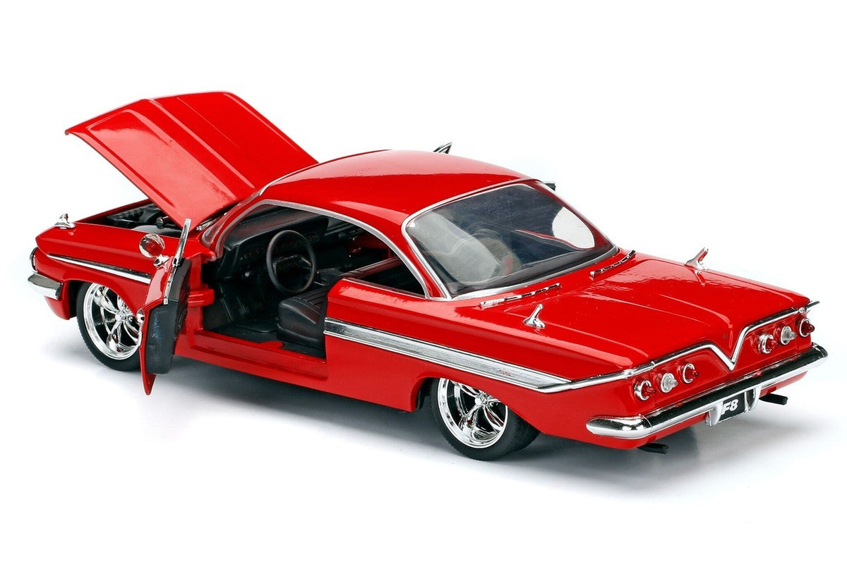 Dom's Chevrolet Impala Red "Fast & Furious F8: The Fate of the Furious" (2017) Movie "25 Years of Fast & Furious" Series 1/24 Diecast Model Car by Jada Jada