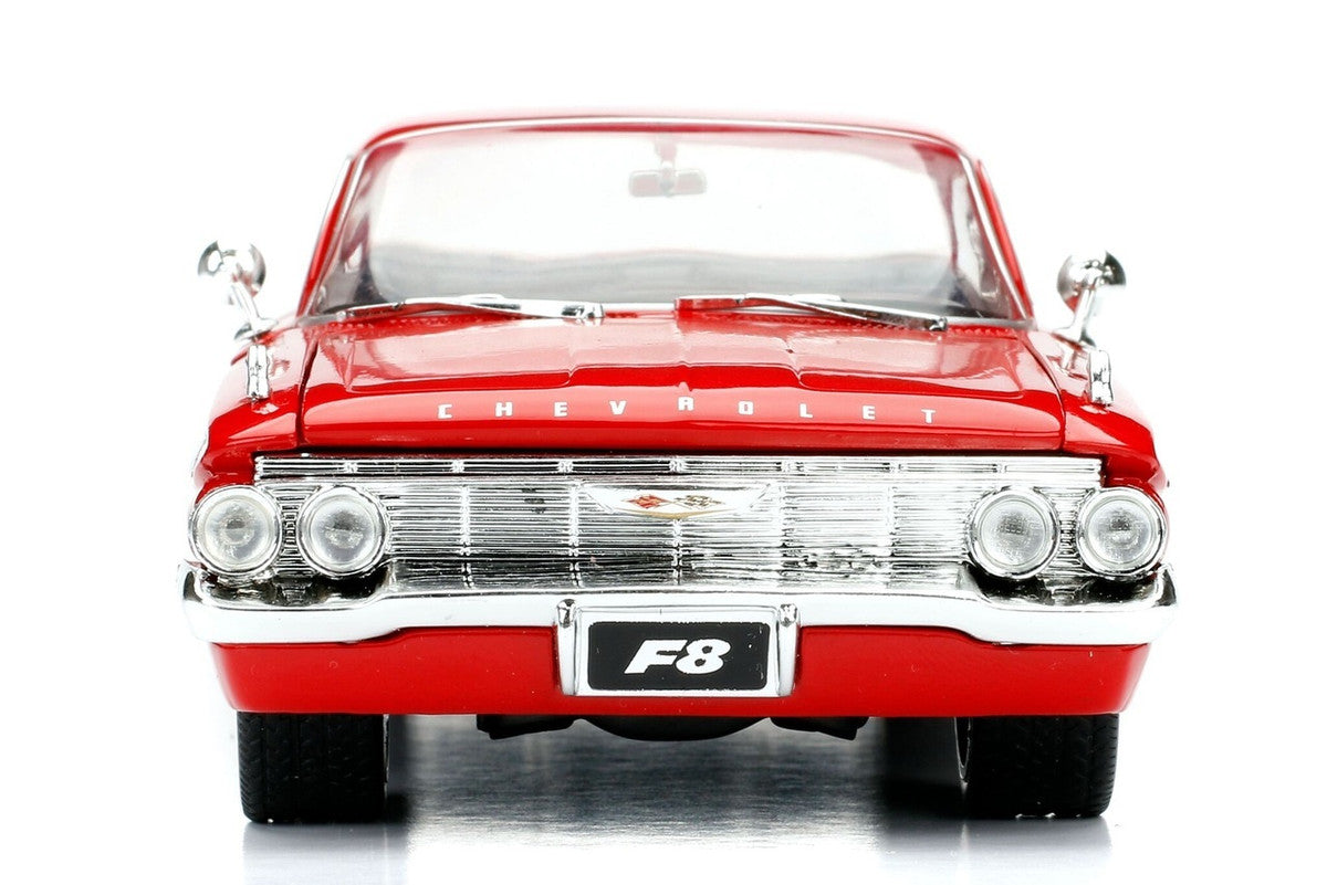 Dom's Chevrolet Impala Red "Fast & Furious F8: The Fate of the Furious" (2017) Movie "25 Years of Fast & Furious" Series 1/24 Diecast Model Car by Jada Jada