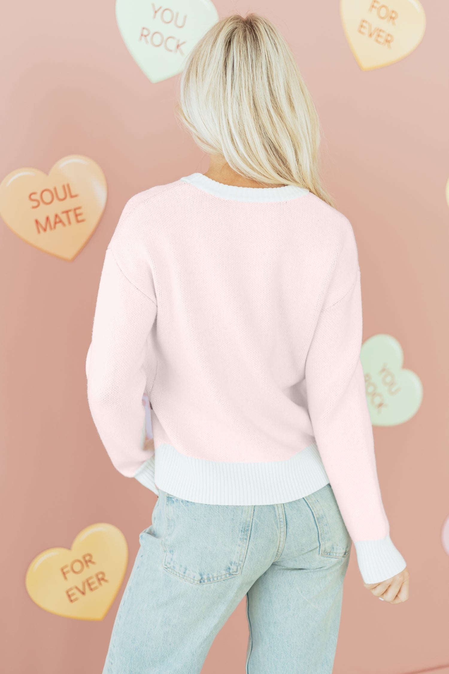 Nevaeh Pattern Drop Shoulder Sweater-1