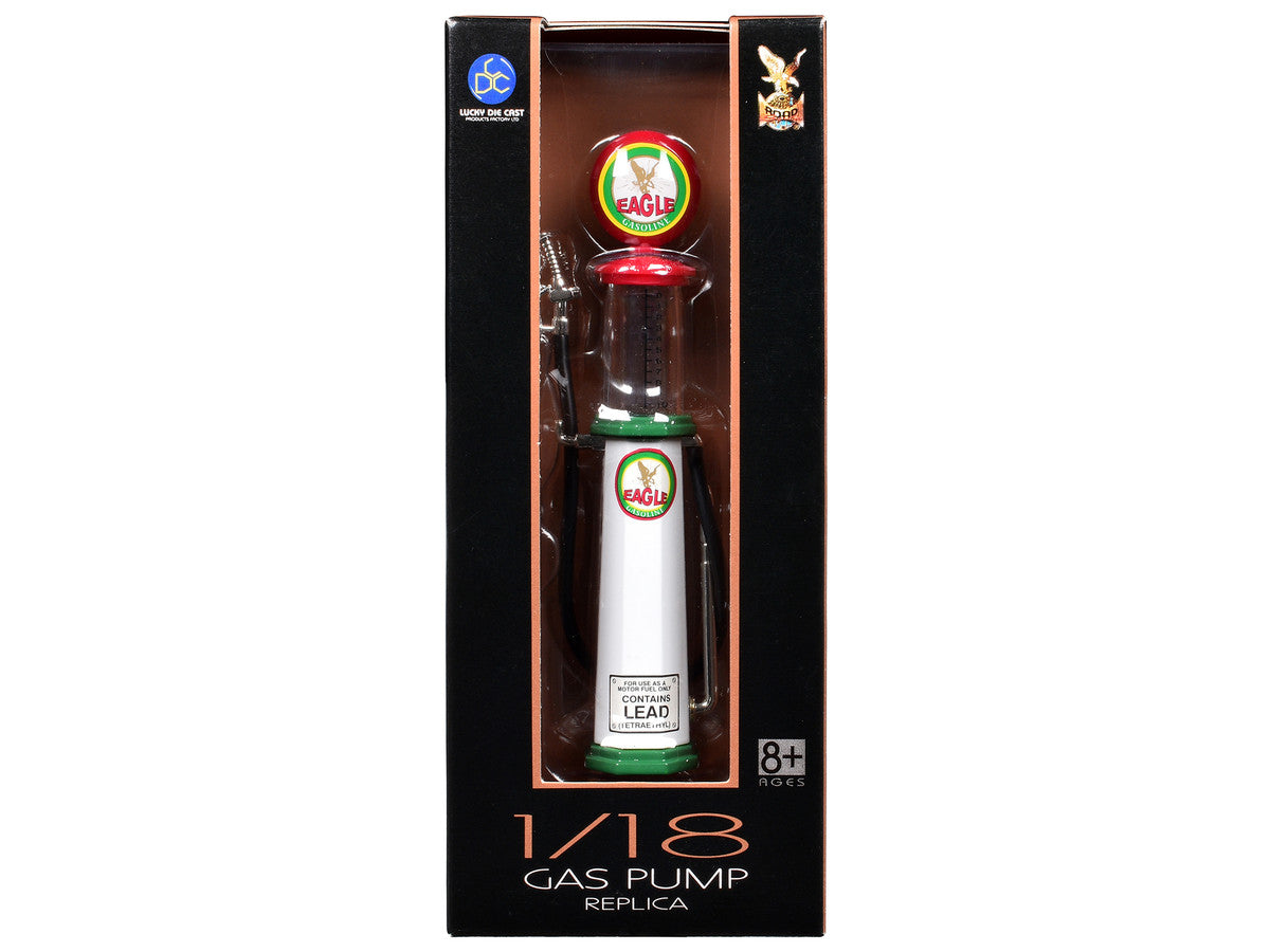Eagle Gasoline Vintage Gas Pump Cylinder 1/18 Diecast Replica by Road Signature Road Signature