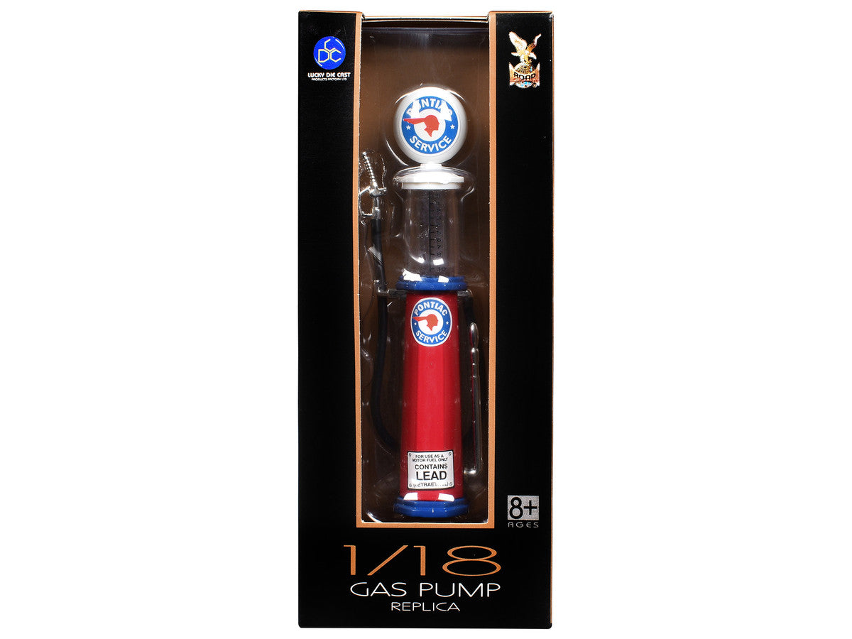 Pontiac Gasoline Vintage Gas Pump Cylinder 1/18 Diecast Replica by Road Signature Road Signature