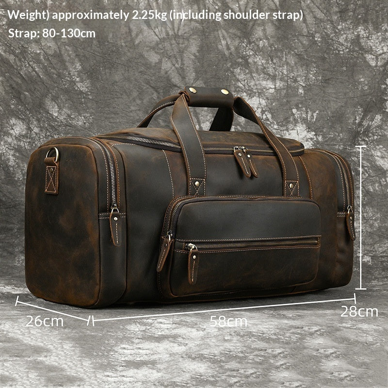 Men's Genuine Leather Handbag Large-Capacity Crossbody Bag CJD