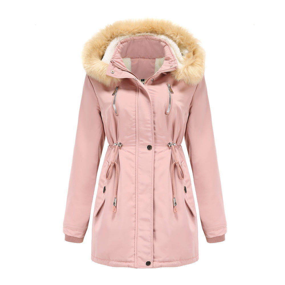 WInter Coat Detachable Hooded Feece Jacket Women LadyShow.Store