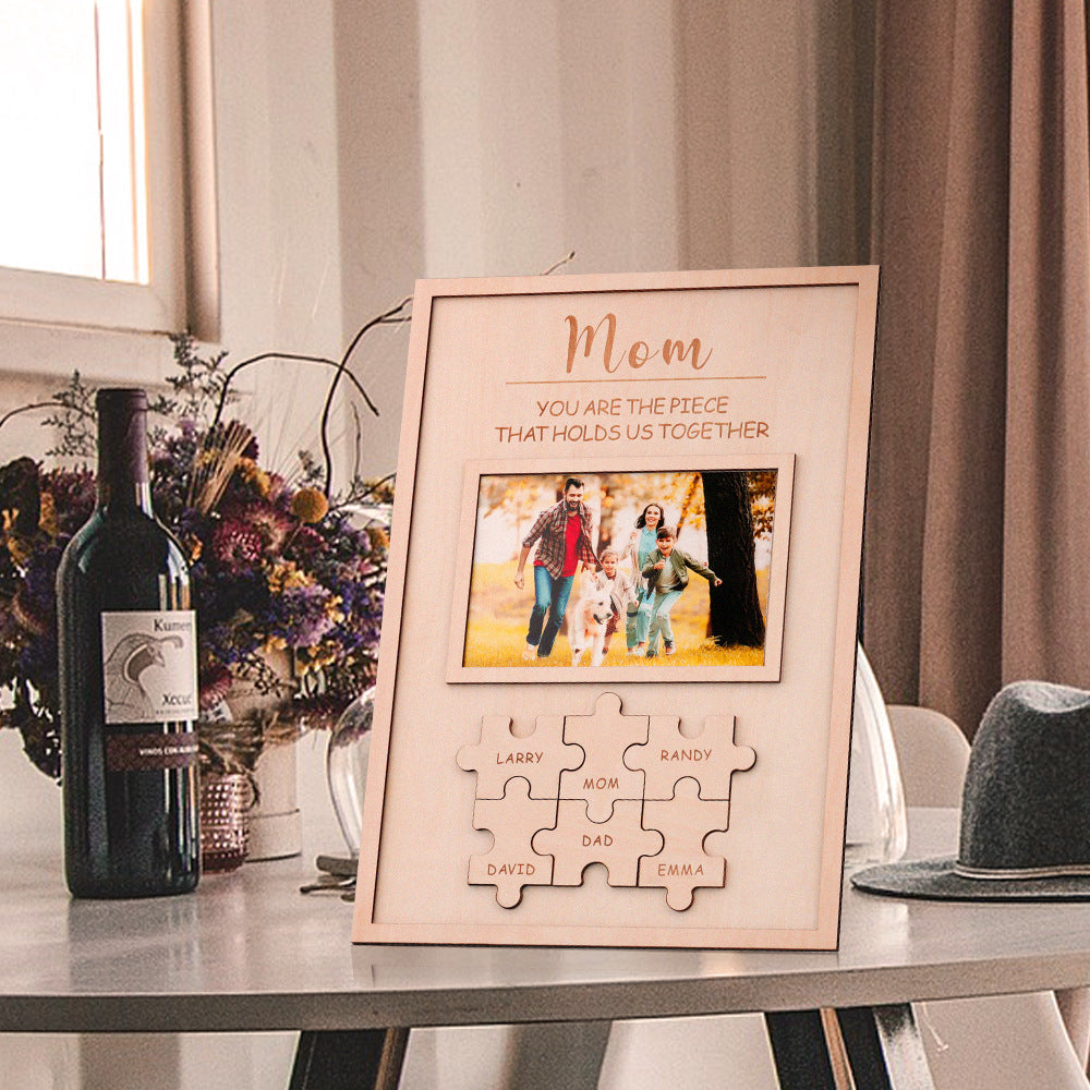 Mother's Day Gift Wooden Puzzle Frame Personalized DIY Commemorative Gift CJD