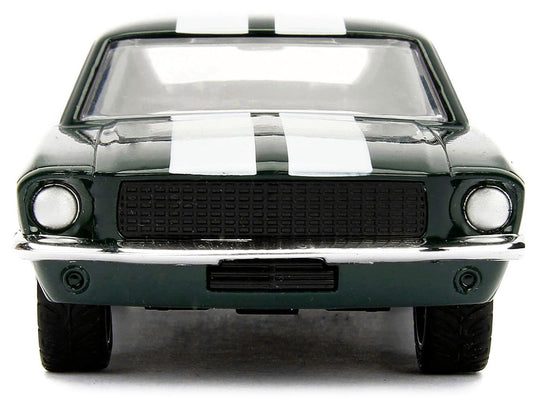 Sean's Ford Mustang Dark Green with White Stripes "Fast & Furious" Movie 1/32 Diecast Model Car by Jada Jada