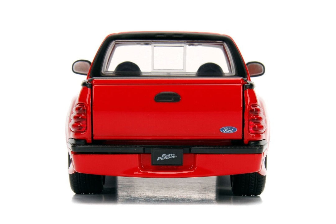 Ford F-150 SVT Lightning Pickup Truck Red "The Fast and the Furious" (2001) Movie "25 Years of Fast & Furious" Series 1/24 Diecast Model Car by Jada Jada
