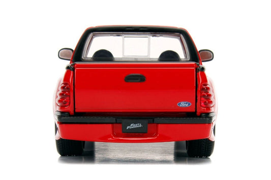 Ford F-150 SVT Lightning Pickup Truck Red "The Fast and the Furious" (2001) Movie "25 Years of Fast & Furious" Series 1/24 Diecast Model Car by Jada Jada
