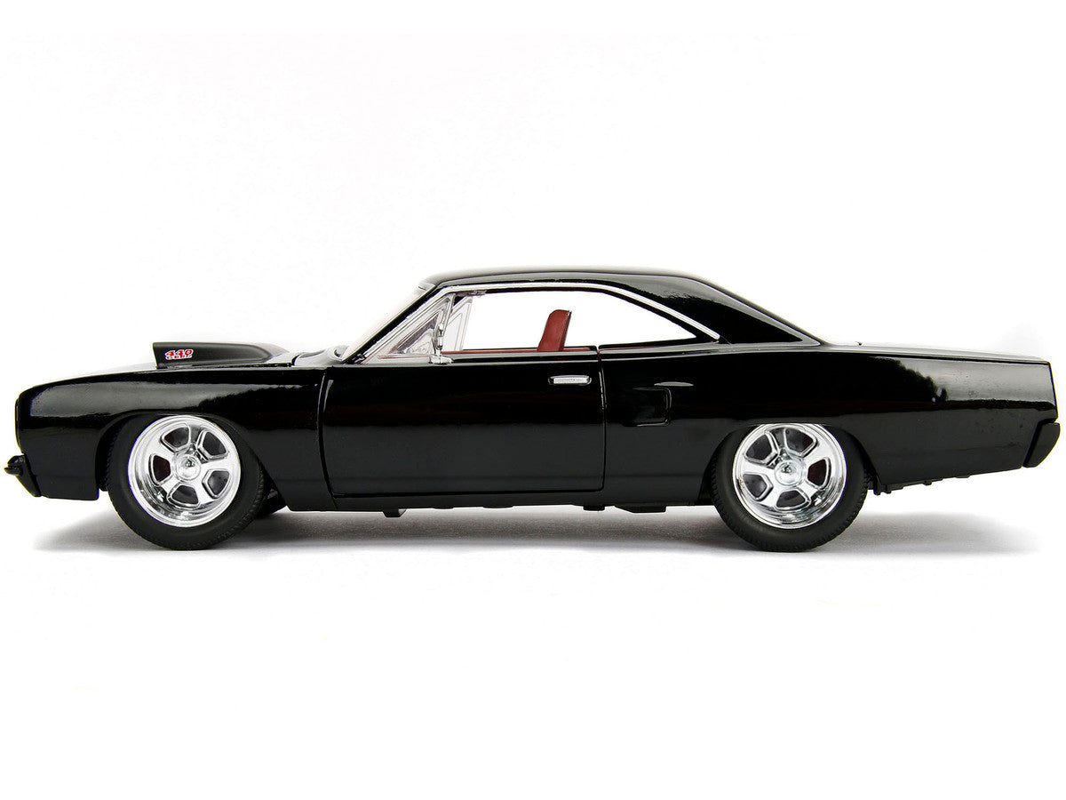 1970 Plymouth Road Runner 440 Black with Red Interior "Bigtime Muscle" Series 1/24 Diecast Model Car by Jada Jada