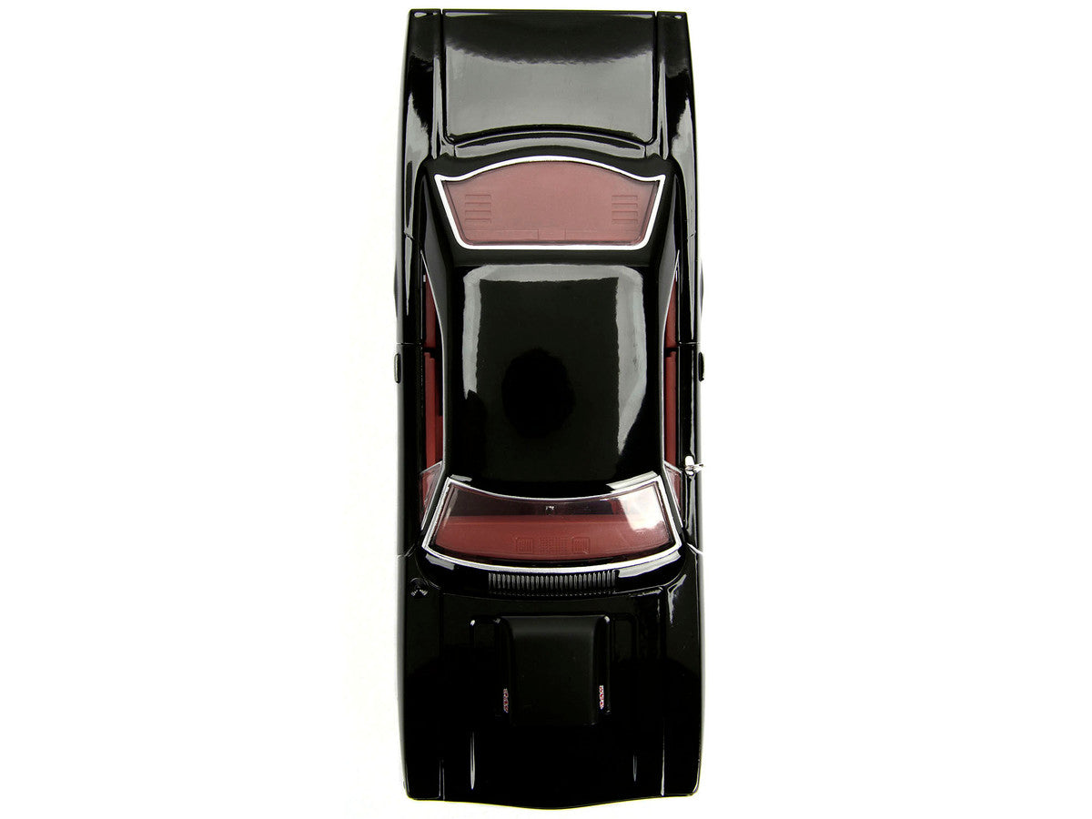 1970 Plymouth Road Runner 440 Black with Red Interior "Bigtime Muscle" Series 1/24 Diecast Model Car by Jada Jada