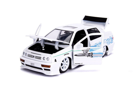 Jesse's Volkswagen Jetta White with Graphics "Fast & Furious" Movie 1/24 Diecast Model Car by Jada Jada