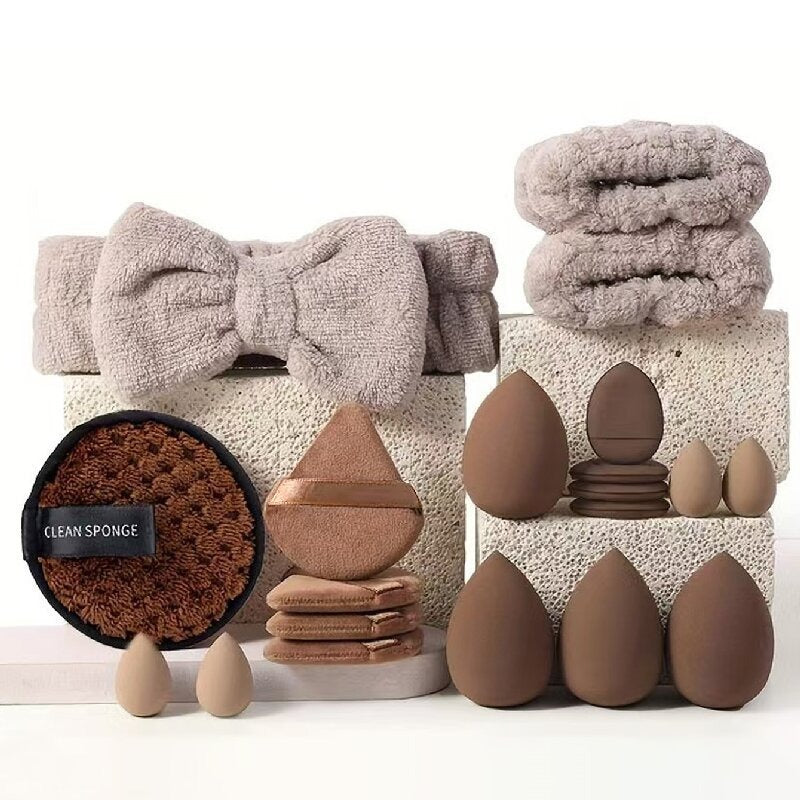 40-Piece Makeup Tool Set With Beauty Blender Soft Sponge Puffs LadyShow.Store