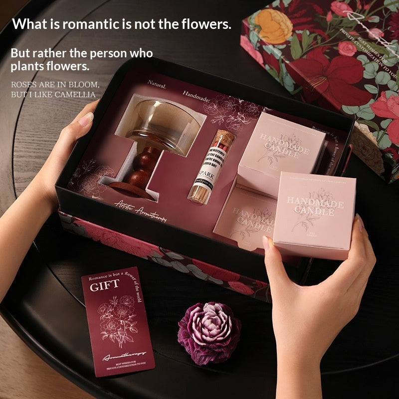 Blossom Tales Creative Valentines Day Aromatherapy Candle Gift Set CJD