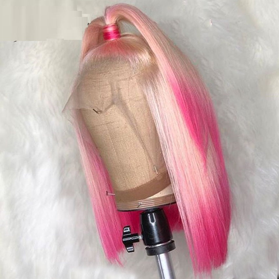 Gradient Front Lace Semi-machine-made High-quality Human Hair CJD