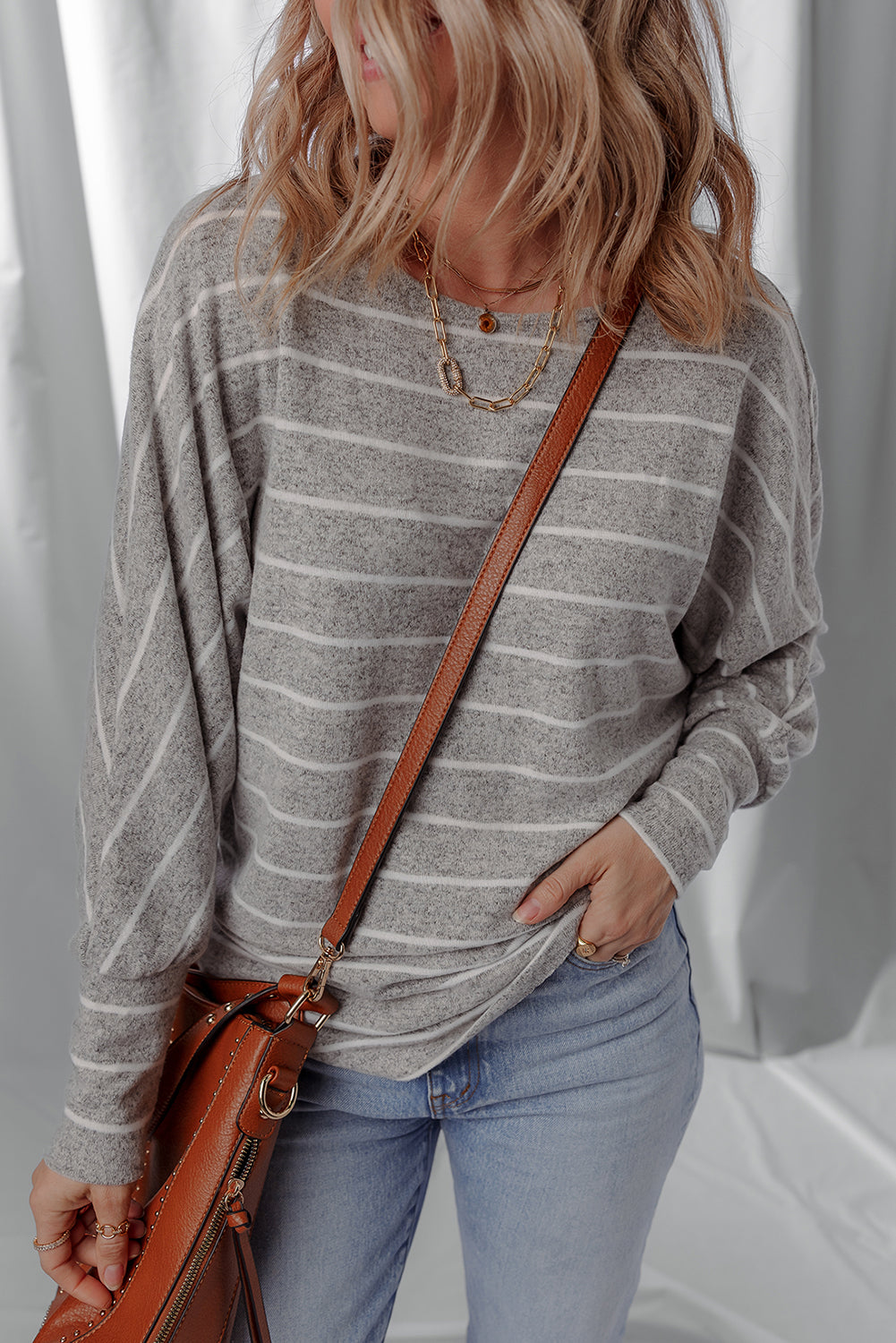 Bella Stripe Dolman Sleeve Top-3