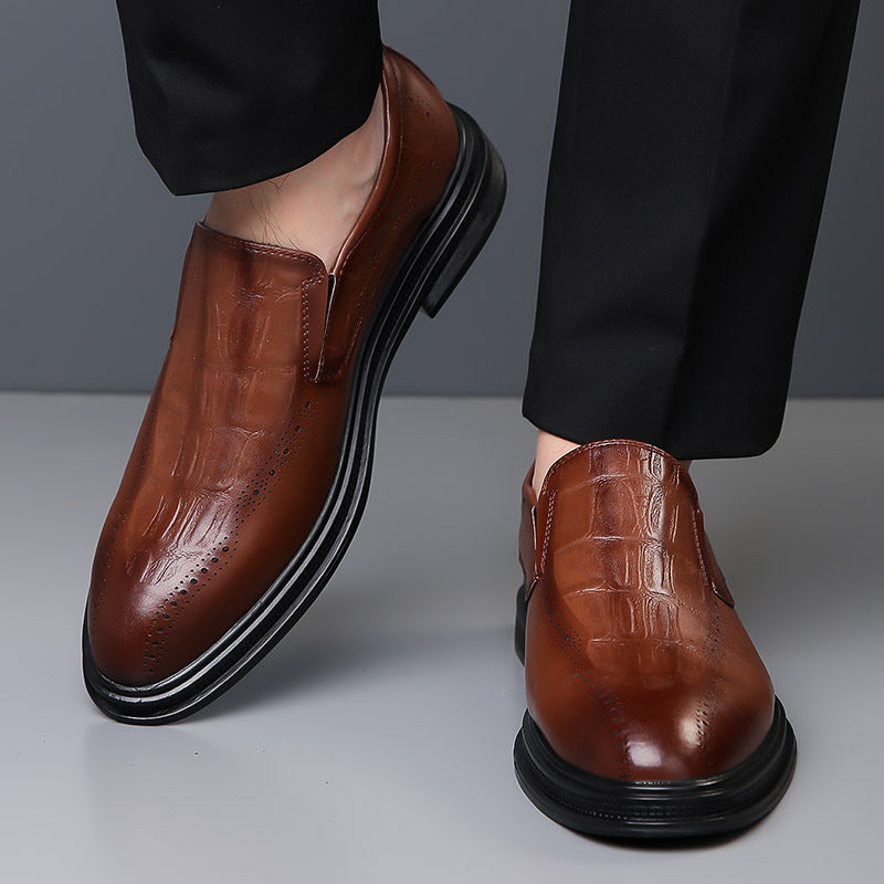 Mens Casual British-style Pointed Leather Shoes Best YouTube Store