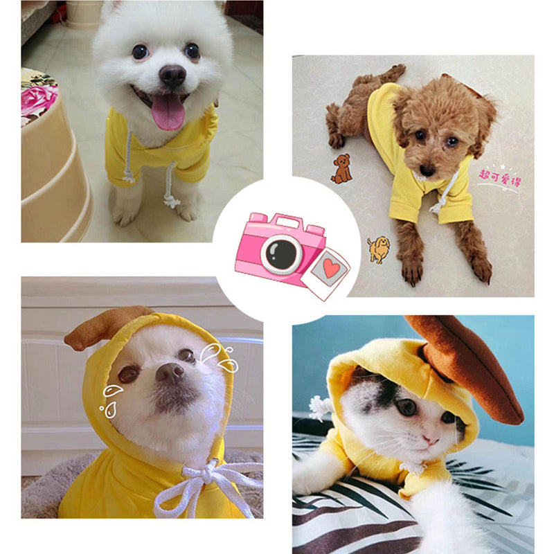 Cute Fruit Dog Clothes For Small Dogs Hoodies Winter Warm Fleece Pet Clothing Puppy Cat Costume Coat For French Chihuahua Outfit LadyShow.Store