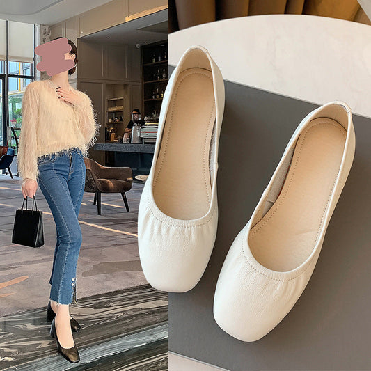 Shallow Mouth Thick Heel Shoes Women LadyShow.Store