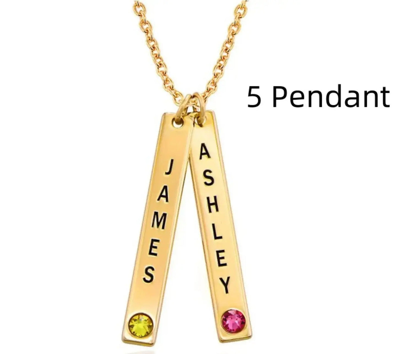 Personalized Vertical Necklace, Mother's Day Gift Maiden-Art