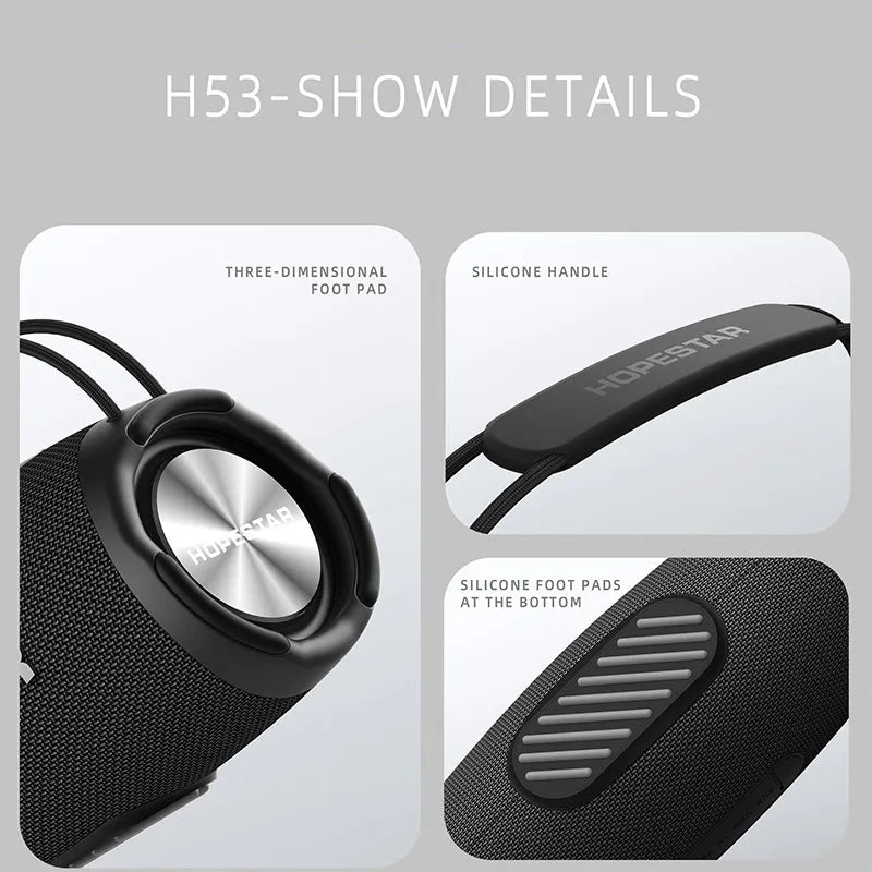 H53 Wireless Bluetooth Speaker Waterproof Portable Outdoor Portable Rugby High-power Double MP3 Player LuxuryLifeWay Online Store