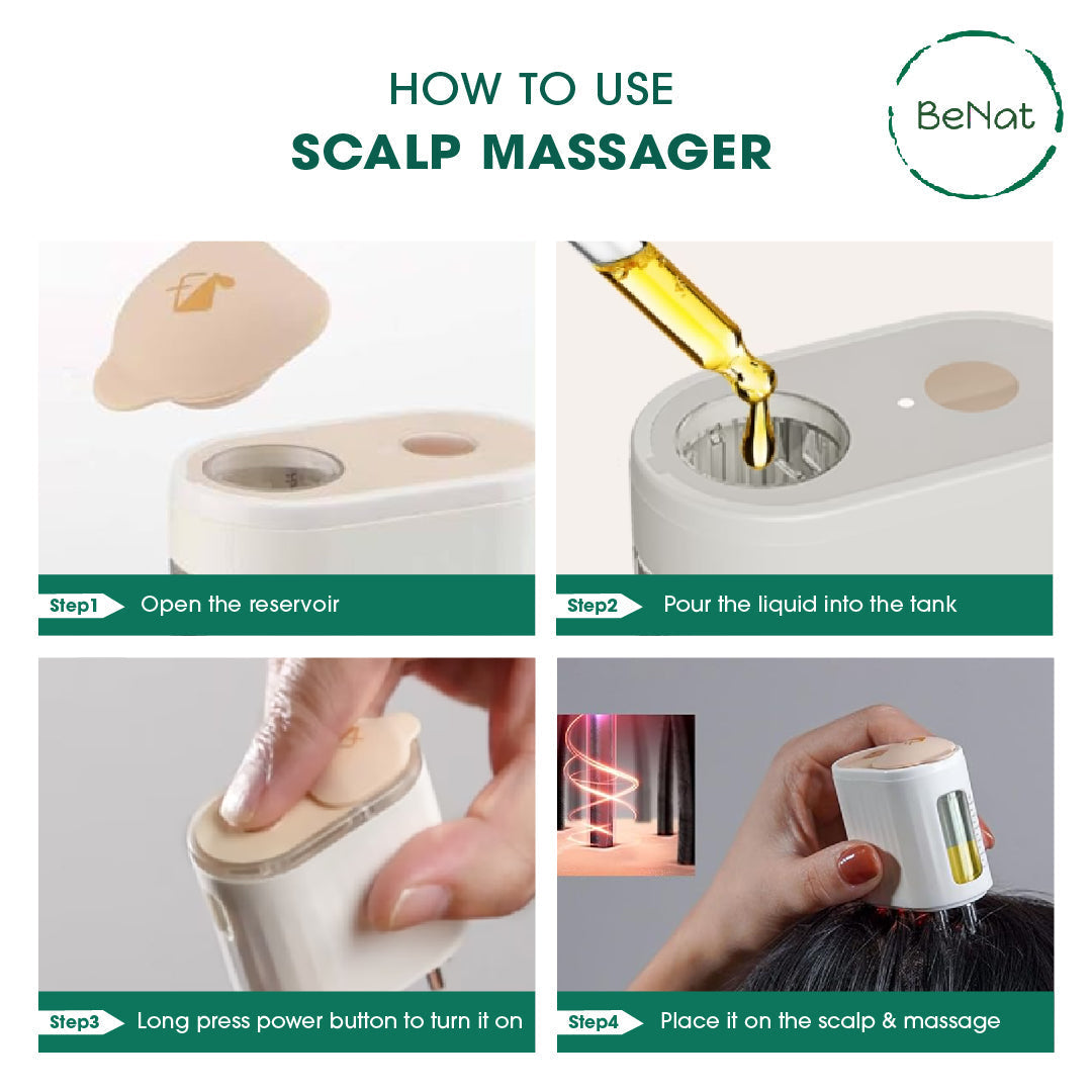 Electric Oil Applicator and Vibration Scalp Massager 2 in 1. LuxuryLifeWay Online Store