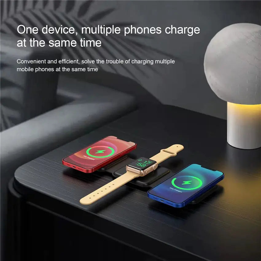 3 in 1 Magnetic Wireless Charger Pad Pi-Mart