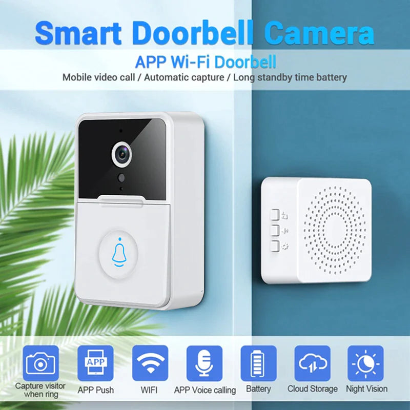 Wireless Security Smart WiFi Doorbell Intercom Video Camera Door Ring Bell Chime Pi-Mart