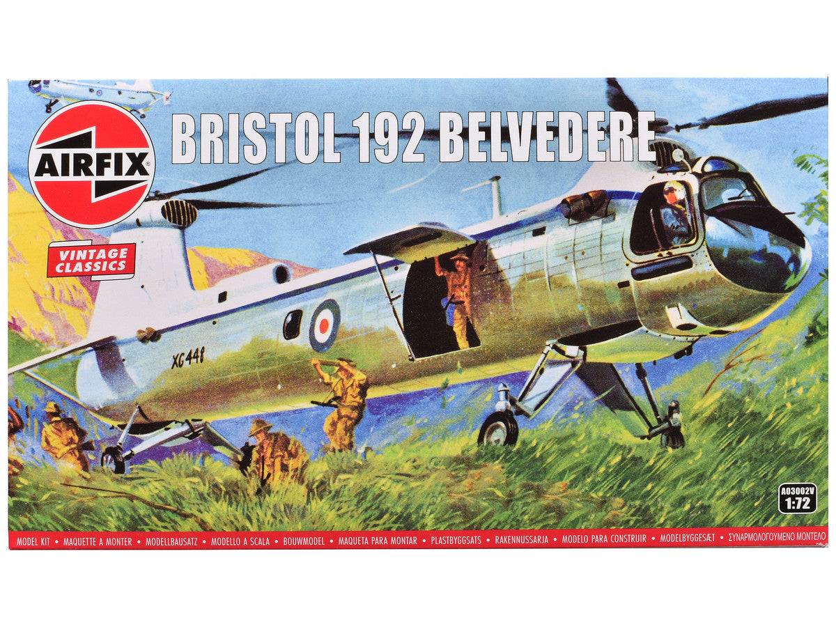 Level 2 Model Kit Bristol 192 Belvedere Helicopter with 2 Scheme Options 1/72 Plastic Model Kit by Airfix Airfix
