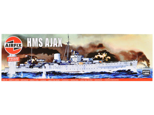 Level 3 Model Kit HMS Ajax Light Cruiser 1/600 Plastic Model Kit by Airfix Airfix