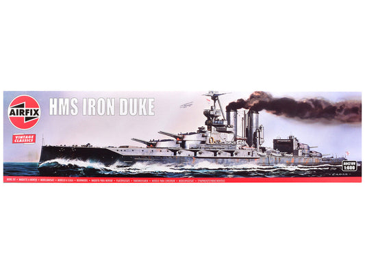 Level 3 Model Kit HMS Iron Duke Frigate "Vintage Classics" Series 1/600 Plastic Model Kit by Airfix Airfix