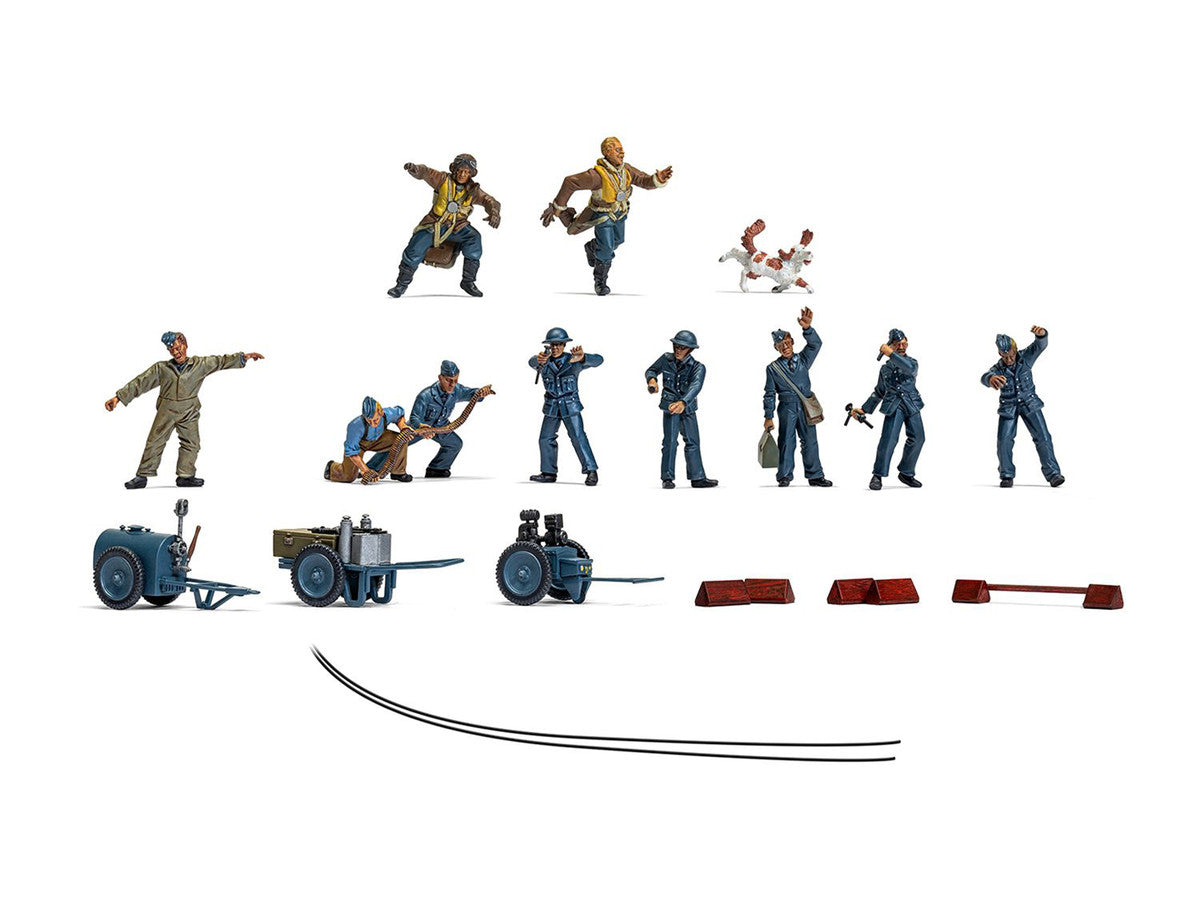 Level 1 Model Kit WWII RAF Ground Crew Figure and Accessory Set 1/48 Plastic Model Kit by Airfix Airfix