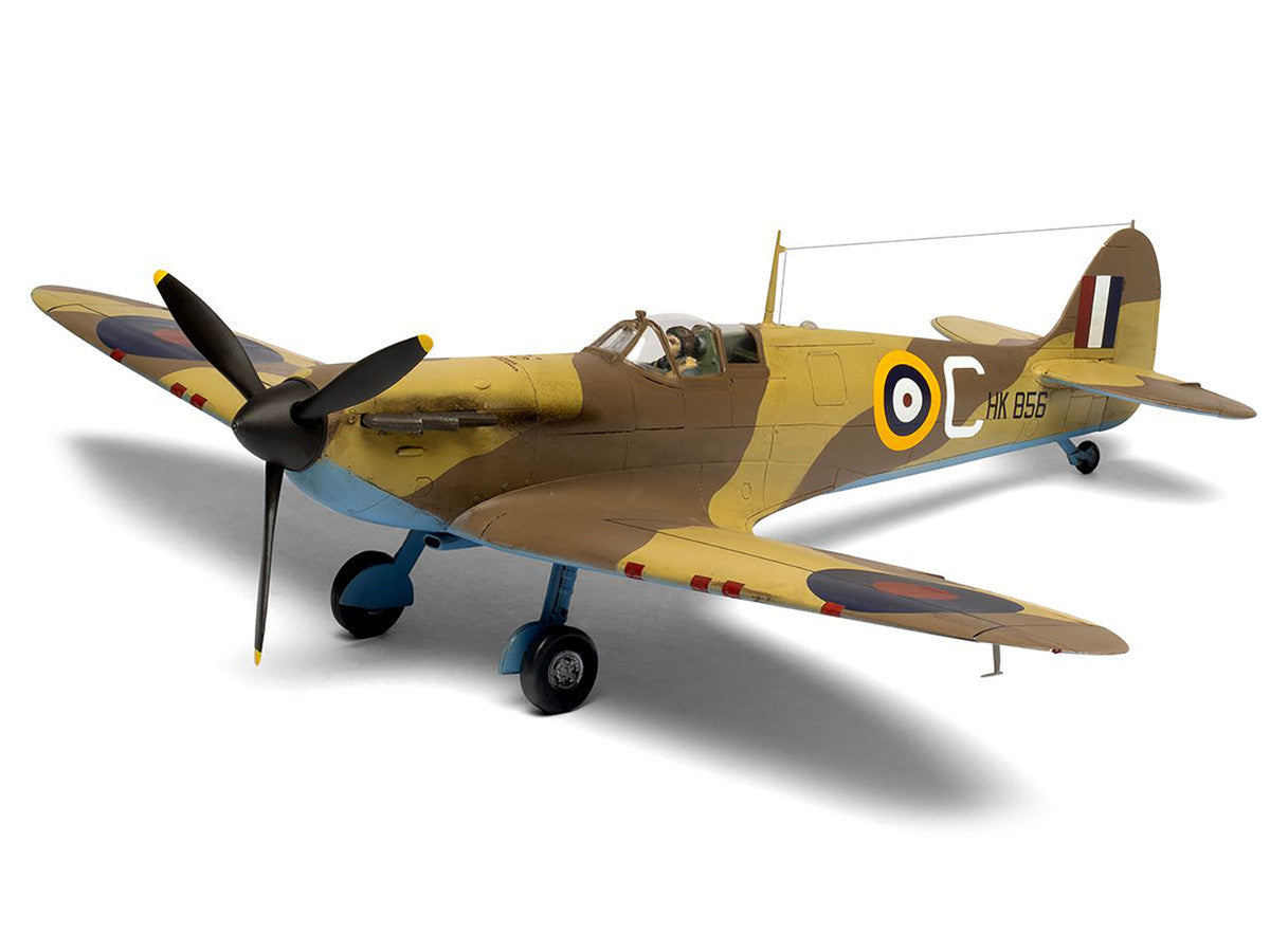 Level 2 Model Kit Supermarine Spitfire Mk.I Fighter Aircraft with 3 Scheme Options 1/48 Plastic Model Kit by Airfix Airfix