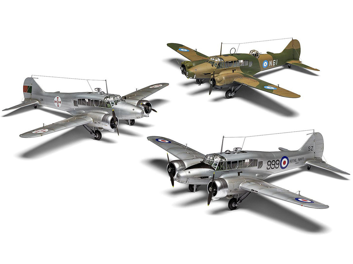 Level 3 Model Kit Avro Anson Mk.I Aircraft with 3 Scheme Options 1/48 Plastic Model Kit by Airfix Airfix