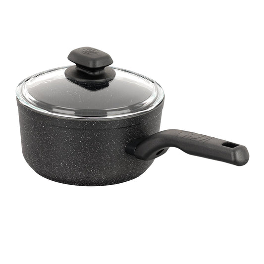 Korkmaz Ornella 2 Piece 2 Liter Quart Aluminum Nonstick Saucepan with Lid W2B