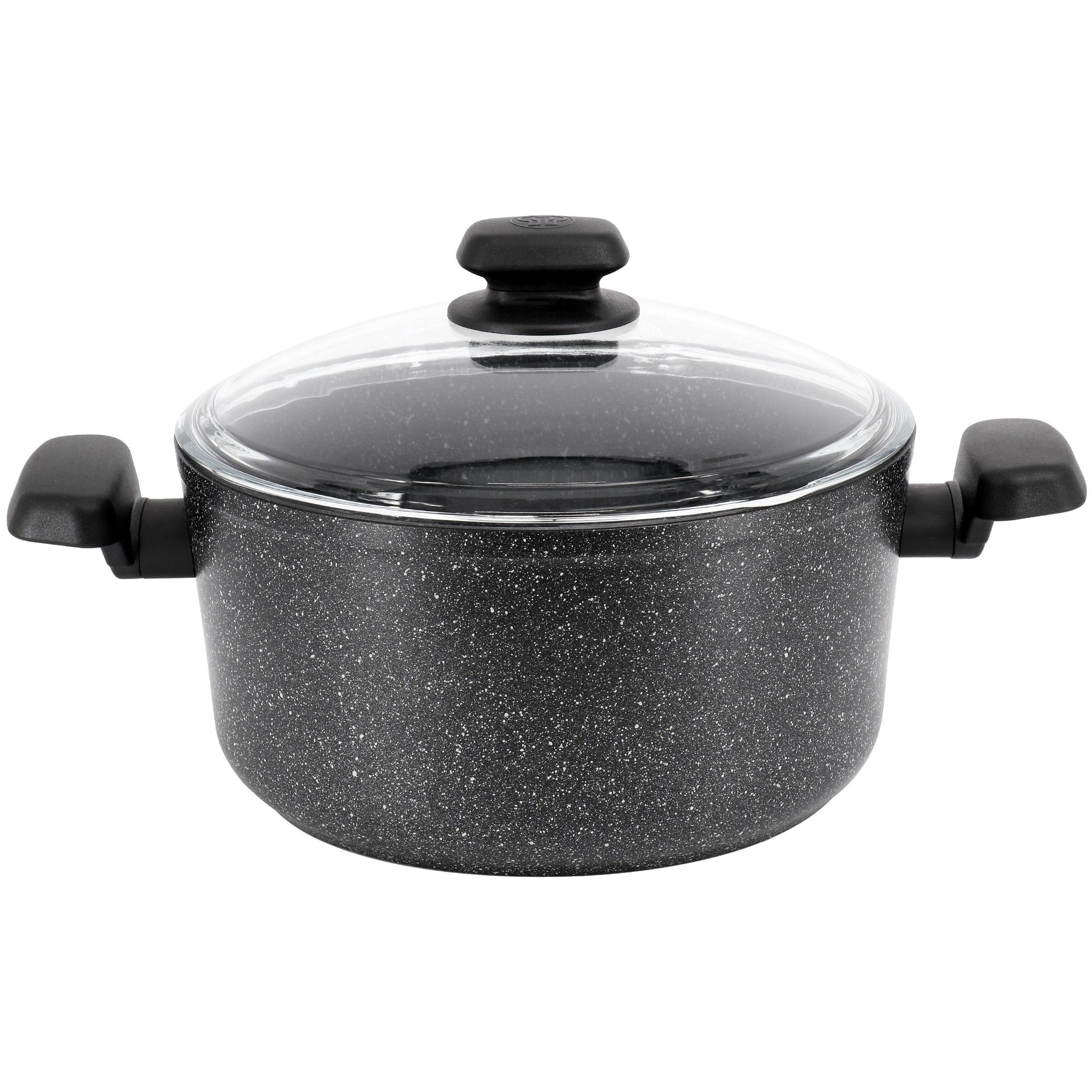 Korkmaz Ornella Non Stick 11 Inch 8 Liter Casserole with Lid in Black W2B